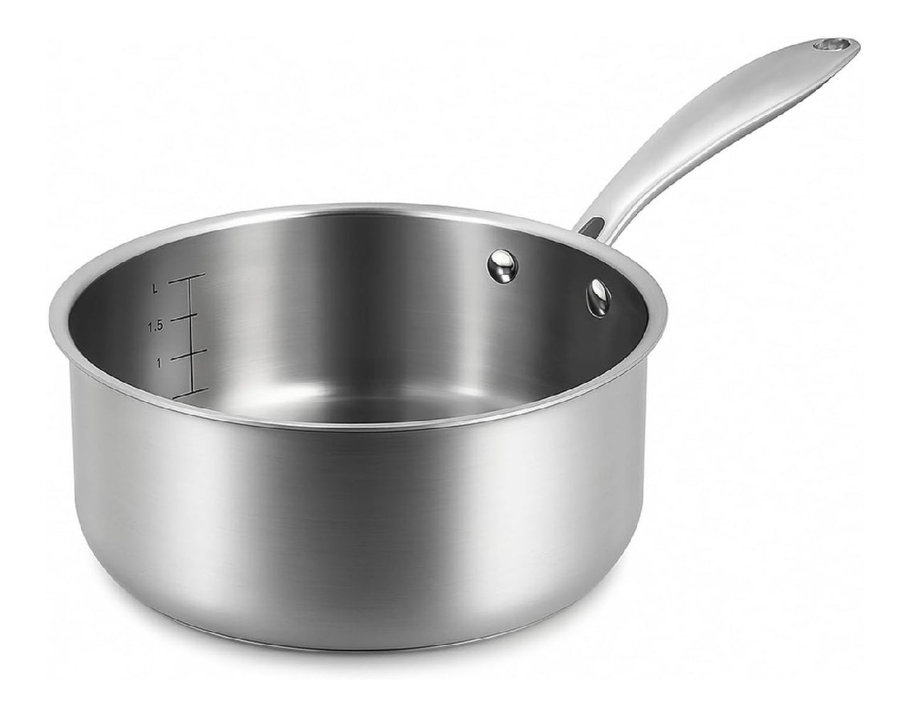 Casserole inox 18/10 Triply 20cm tous feux dont induction fabriquee en France sans ni substances nocives Compatible lavevaisselle Poignee rivetee 6020491