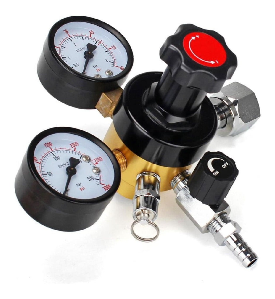 de Eastpole Regulateur tonneau du CO2 a double jauge a deconnexion vite avec soupape de surpression de securite 060 03000 pression du reservoir