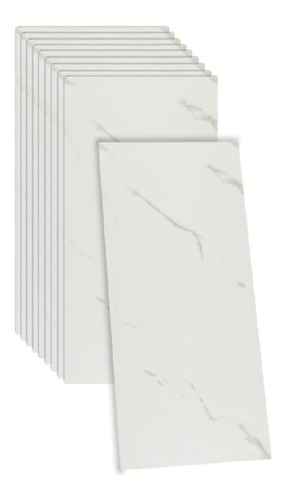 Adhesive Credence Abyssaly Pour Cuisine Carrelage Adhesif Mural Salle Bain Blanc 10 PieCes 60 X 30 Cm Marbre Credence Cuisine Salle Bain Plaque Pvc Murale Pour La DeCoration InteRieure