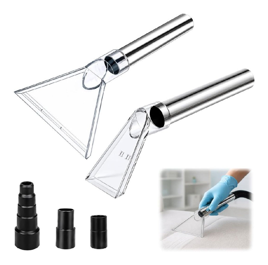 2 Embout Aspirateur Avec 3 Adaptateur Aspirateur destine a 32/35/44cm Tube Suceur Aspirateur Transparent Adaptateur Universel 2 Rallonges En Inox Pour Nettoyer Canape Tapis Interieur Voiture